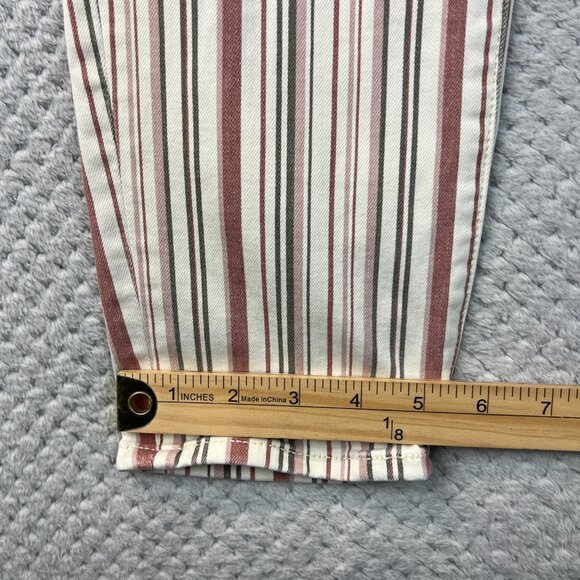 American Eagle Womens Next Level Stretch High Rise Jegging Striped Denim Jean 14 - Picture 4 of 15